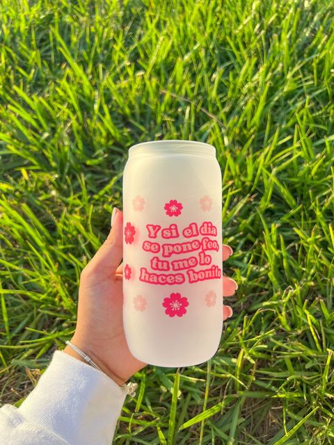 Bad Bunny 18oz Glass Cup