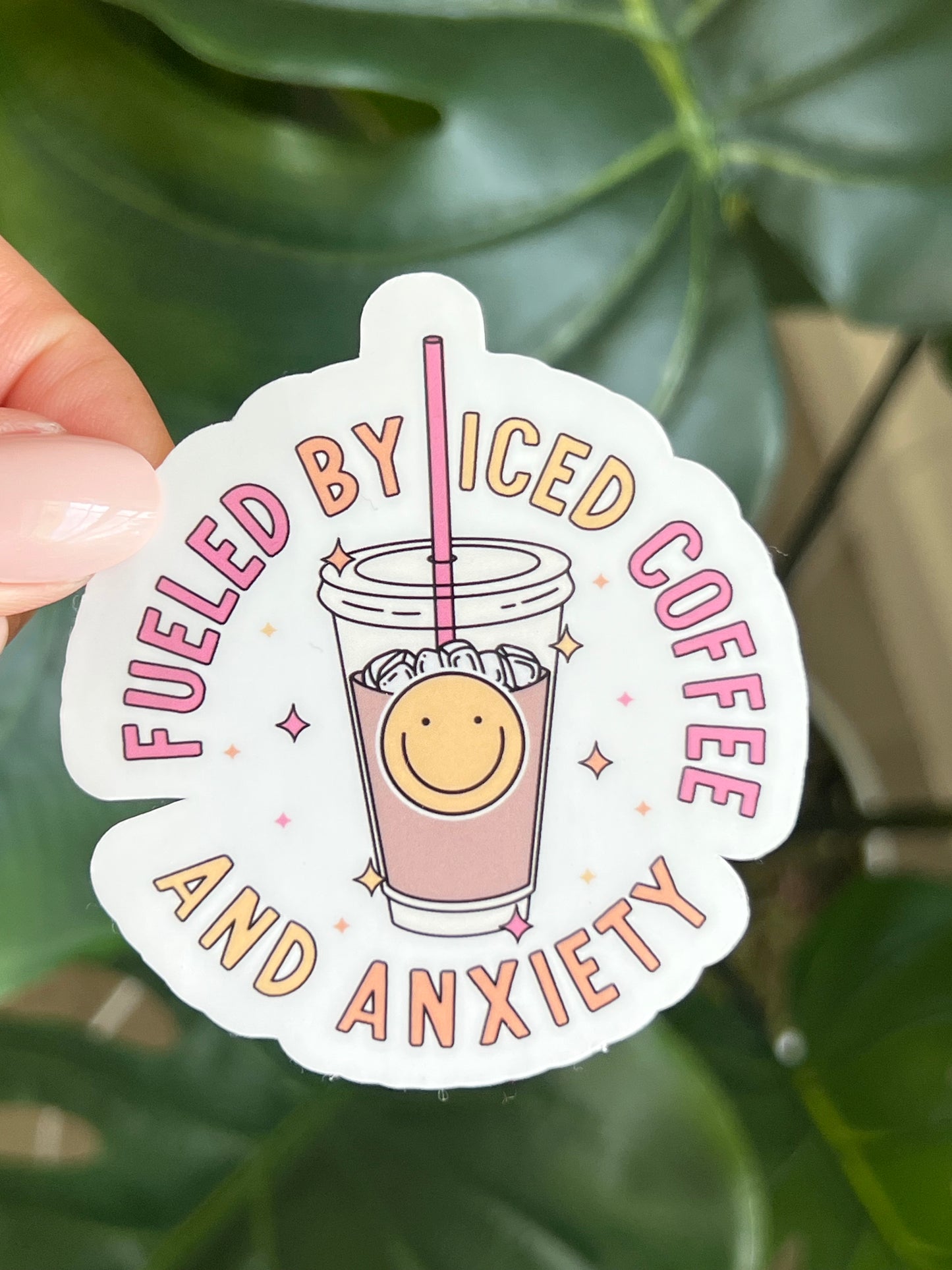 ICED COFFEE & ANXIETY STICKER