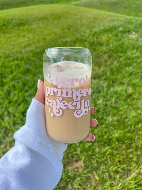 Pero Primero Cafecito 16oz Glass Cup